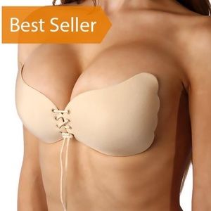 Backless and strapless stick on bra